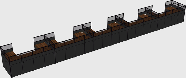 U-shaped cubicle