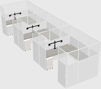 U-shaped cubicle