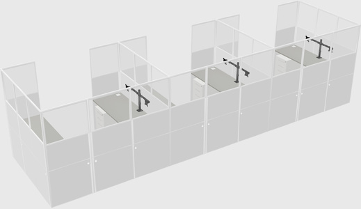 U-shaped cubicle