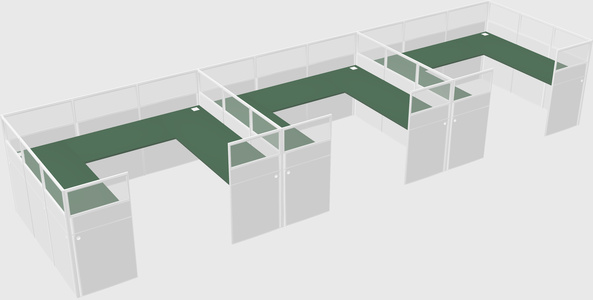 U-shaped cubicle