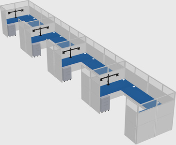 U-shaped cubicle