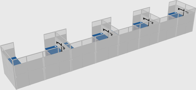 U-shaped cubicle
