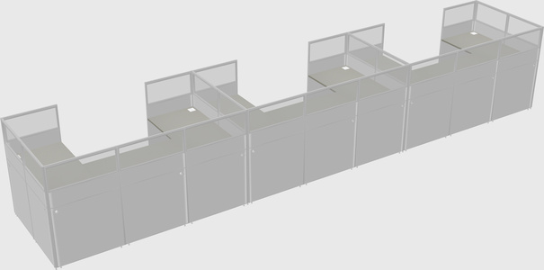 U-shaped cubicle