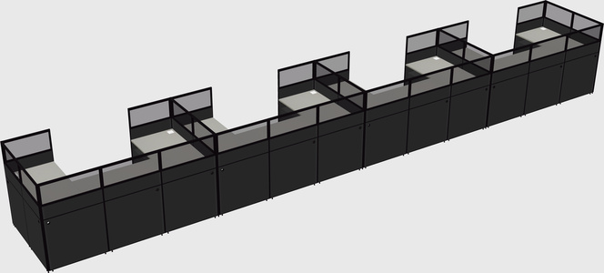 U-shaped cubicle