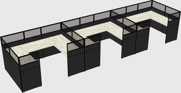 U-shaped cubicle