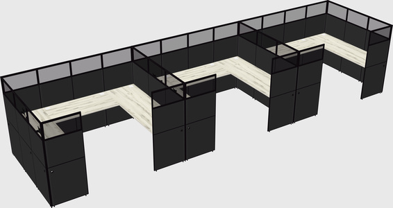U-shaped cubicle
