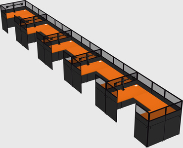 U-shaped cubicle