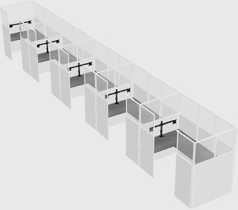 U-shaped cubicle