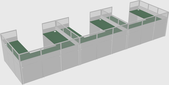 Cabine en u