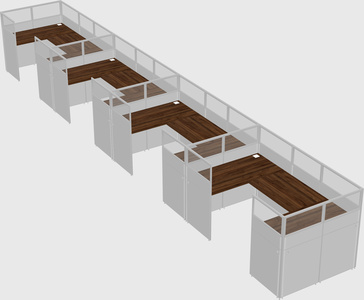 U-shaped cubicle