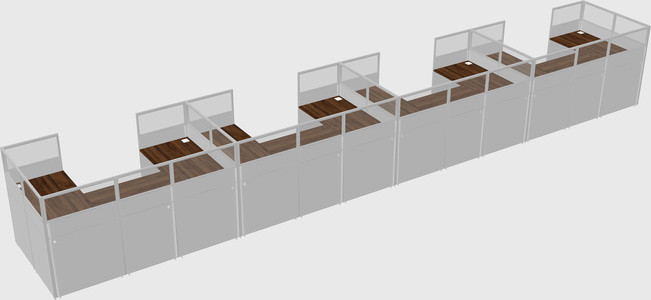 U-shaped cubicle