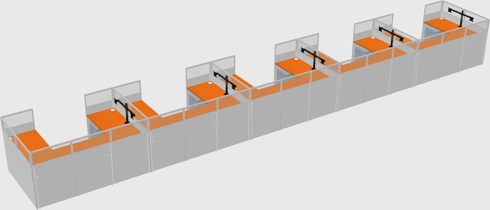 U-shaped cubicle