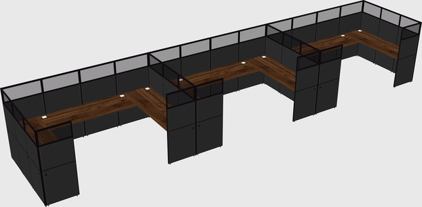 U-shaped cubicle