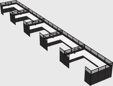 U-shaped cubicle