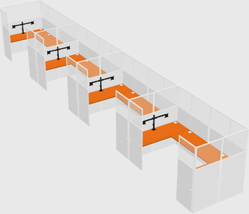 U-shaped cubicle