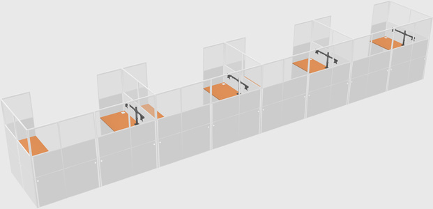 U-shaped cubicle