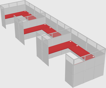 U-shaped cubicle