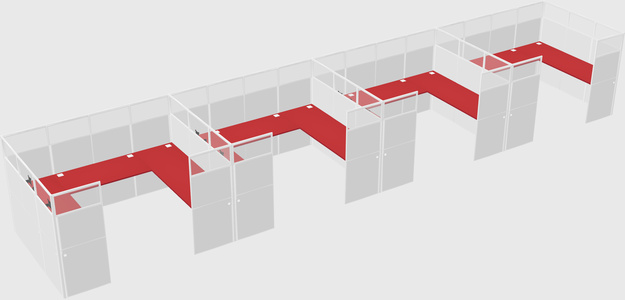 U-shaped cubicle