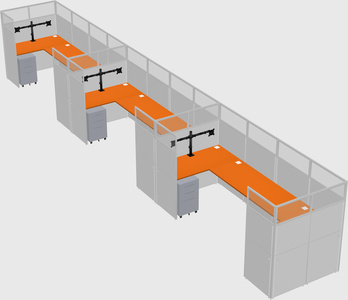 U-shaped cubicle
