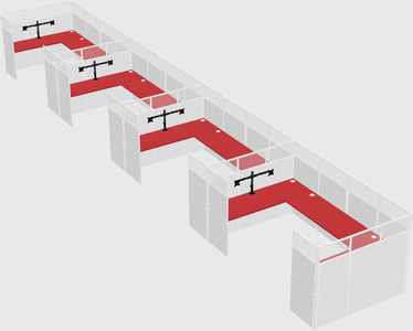 U-shaped cubicle