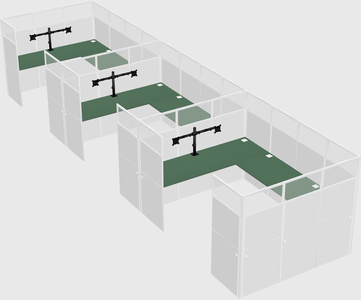 U-shaped cubicle