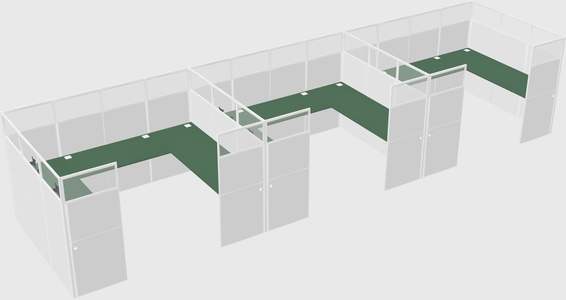 U-shaped cubicle