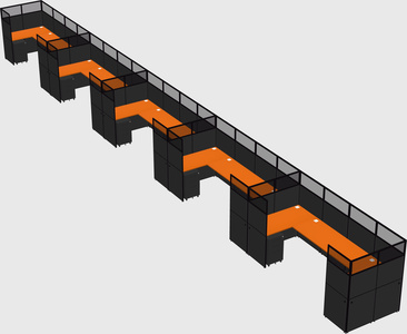 U-shaped cubicle