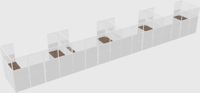 U-shaped cubicle