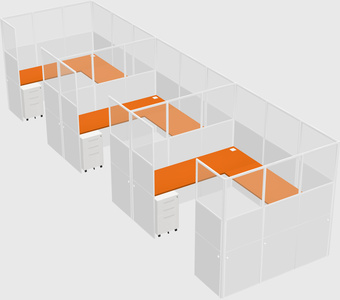 U-shaped cubicle