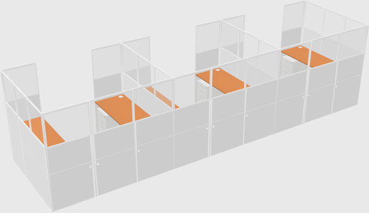 U-shaped cubicle