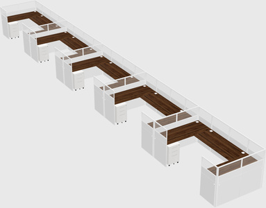 U-shaped cubicle