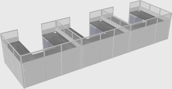U-shaped cubicle