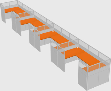 U-shaped cubicle