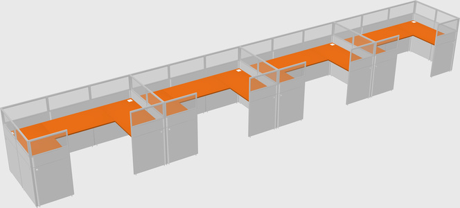 U-shaped cubicle