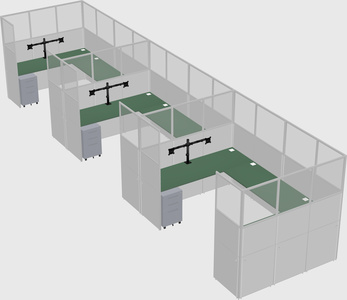 U-shaped cubicle