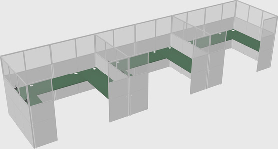 U-shaped cubicle