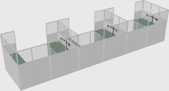 U-shaped cubicle
