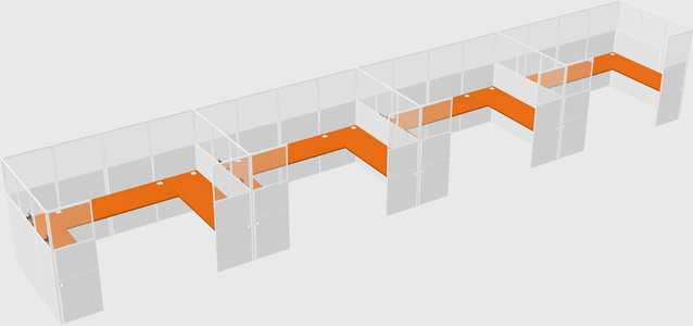 U-shaped cubicle