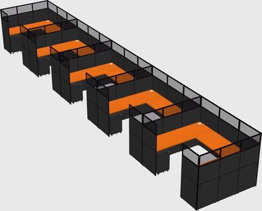 U-shaped cubicle