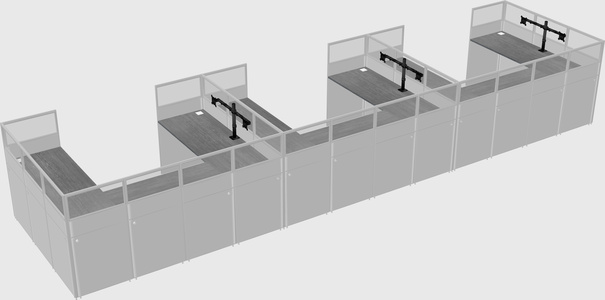 U-shaped cubicle