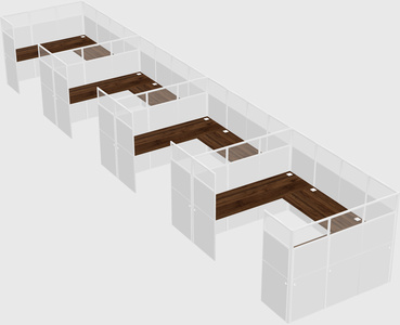 U-shaped cubicle