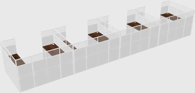 U-shaped cubicle