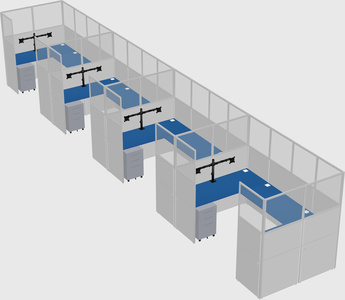 U-shaped cubicle