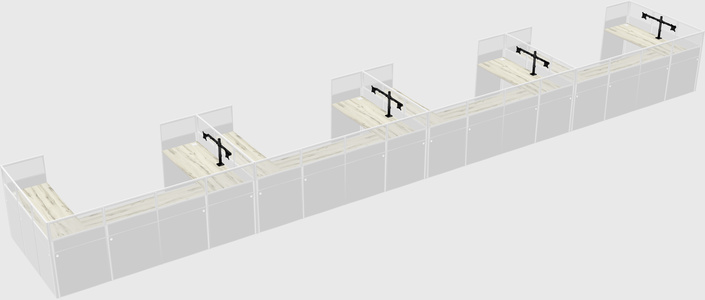 U-shaped cubicle