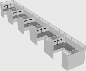 U-shaped cubicle