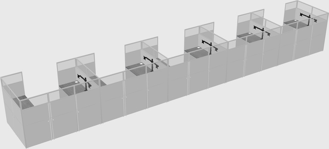 U-shaped cubicle