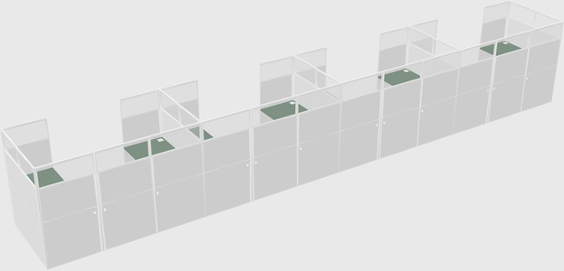 U-shaped cubicle
