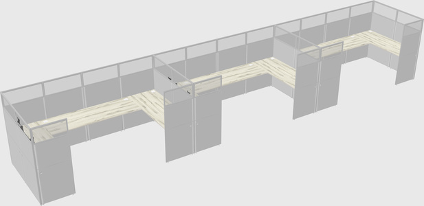 U-shaped cubicle