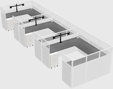 U-shaped cubicle