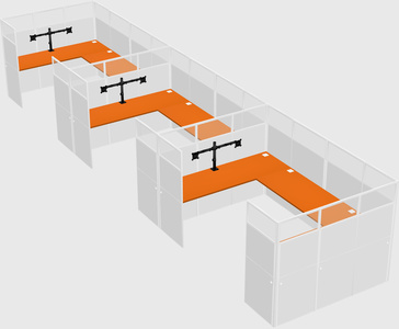 U-shaped cubicle